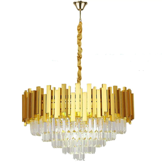 Modern Large Crystal Ceiling Light Gold Pendant Chandelier Lamp for Living Room ~4117 - Giant Lobelia