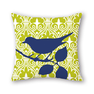 Cushion Cover Graphic Green - Liva - Giant Lobelia