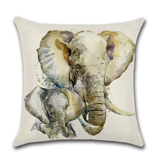 Cushion Cover Elephant - Elephants - Giant Lobelia