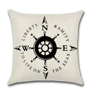 Cushion Cover Compass - Columbus - Giant Lobelia