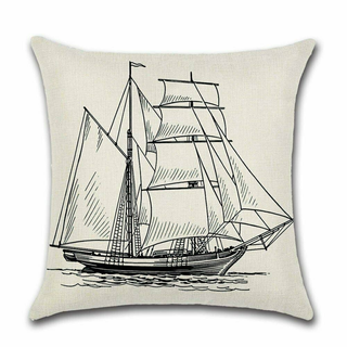 Cushion Cover Sailing - Ship - Giant Lobelia