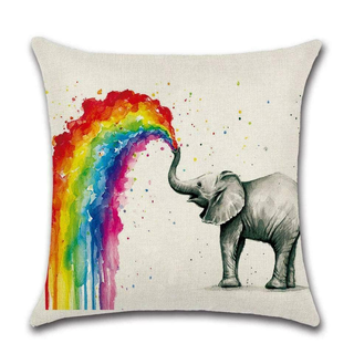 Cushion Cover Rainbow - Elephant - Giant Lobelia