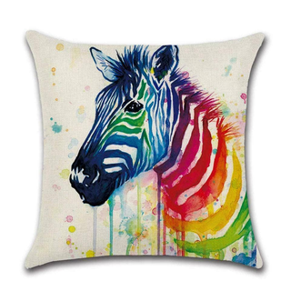 Cushion Cover Rainbow - Zebra 2 - Giant Lobelia