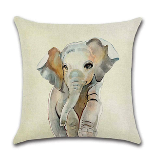 Cushion Cover Africa - Elephant - Giant Lobelia