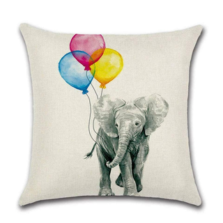 Cushion Cover Ballon - Elephant - Giant Lobelia