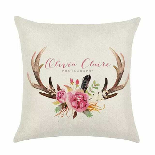 Cushion Cover Flower - Antlers - Giant Lobelia