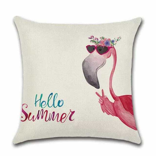 Cushion Cover Summer - Flamingo - Giant Lobelia