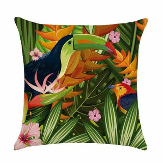 Cushion Cover Amazone - Toucan - Giant Lobelia