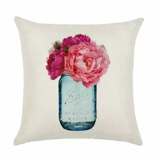 Cushion Cover Flower - Glass - Giant Lobelia