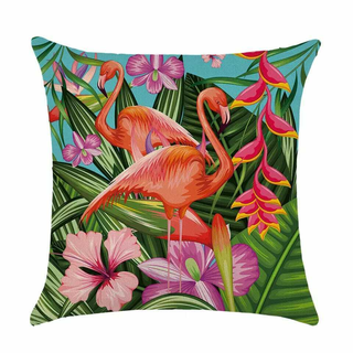 Cushion Cover Amazone - Flamingo's - Giant Lobelia