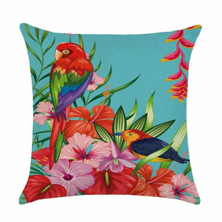 Cushion Cover Amazone - Birds - Giant Lobelia