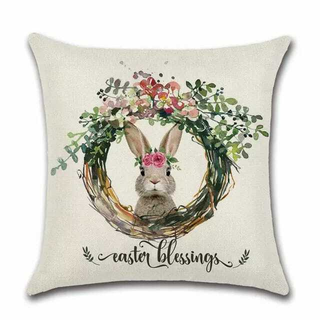 Cushion Cover Easter - Easter Blessings - Giant Lobelia