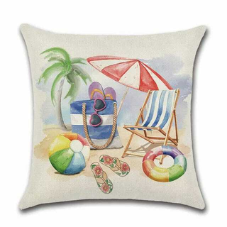 Cushion Cover Summer - Beach - Giant Lobelia