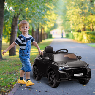 6V Kids Electric Ride On Car RS Q8 Licensed Toy Car with Remote Control Music Lights USB MP3 Bluetooth for 3-5 Years Old Black - Giant Lobelia