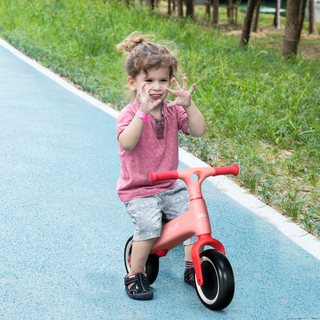 AIYAPLAY Baby Balance Bike Children Bike Without Pedals w/ Adjustable Seat, for Toddlers, Ages 1.5-3 Years up to 25kg - Pink - Giant Lobelia