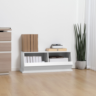 2 Cube Storage Cabinet, Display Cabinet with 2 Compartments for Living Room, Closet, Bedroom, Play Room, White - Giant Lobelia