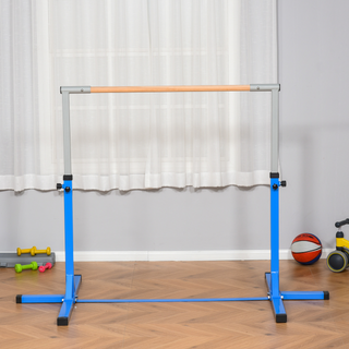 Height Adjustable Gymnastics Horizontal Bar For Kids Home Gym Training Children Junior Kip High Bar Fitness Blue - Giant Lobelia