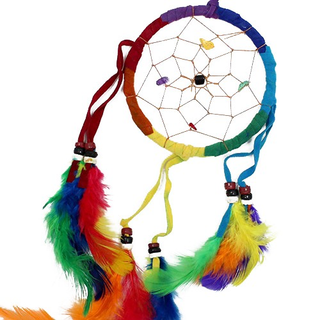 Bali Dreamcatchers - Medium Round - Rainbow - Giant Lobelia