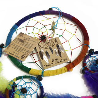 Bali Dreamcatchers - Medium Round - Rainbow - Giant Lobelia