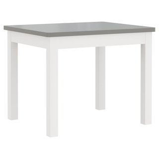 3 Piece Children Table and Chair Set White and Grey MDF - Giant Lobelia