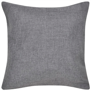 4 Anthracite Cushion Covers Linen-look 40 x 40 cm - Giant Lobelia