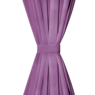 vidaXL Micro-Satin Curtains 2 pcs with Loops 140x175 cm Lilac - Giant Lobelia