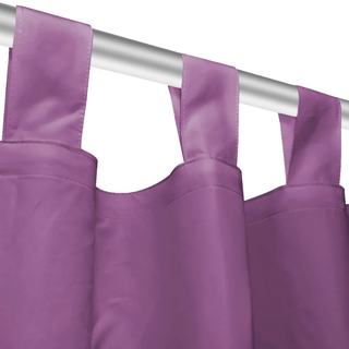 vidaXL Micro-Satin Curtains 2 pcs with Loops 140x175 cm Lilac - Giant Lobelia