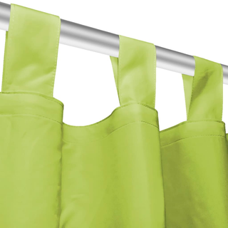 vidaXL Micro-Satin Curtains 2 pcs with Loops 140x245 cm Green - Giant Lobelia