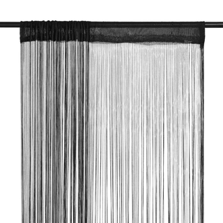 vidaXL String Curtains 2 pcs 100x250 cm Black - Giant Lobelia