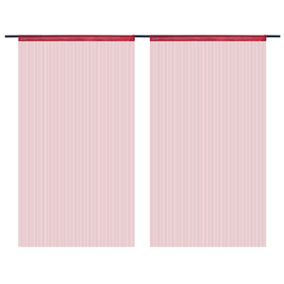 vidaXL String Curtains 2 pcs 100x250 cm Burgundy - Giant Lobelia