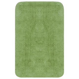 Bathroom Mat Set 3 Pieces Fabric Green - Giant Lobelia