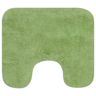 Bathroom Mat Set 3 Pieces Fabric Green - Giant Lobelia