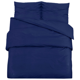 vidaXL Duvet Cover Set Navy Blue 135x200 cm Cotton - Giant Lobelia