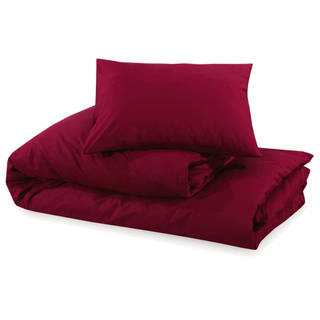 vidaXL Duvet Cover Set Bordeaux 260x240 cm Cotton - Giant Lobelia