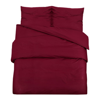 vidaXL Duvet Cover Set Bordeaux 225x220 cm Cotton - Giant Lobelia