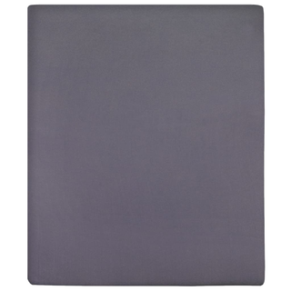 vidaXL Jersey Fitted Sheet Anthracite 160x200 cm Cotton - Giant Lobelia