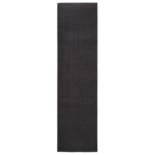 vidaXL Rug Natural Sisal 80x300 cm Black - Giant Lobelia