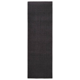 vidaXL Rug Natural Sisal 80x250 cm Black - Giant Lobelia