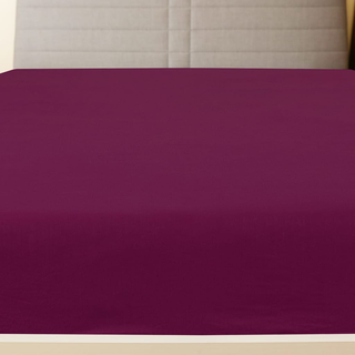 vidaXL Jersey Fitted Sheets 2 pcs Bordeaux 140x200 cm Cotton - Giant Lobelia