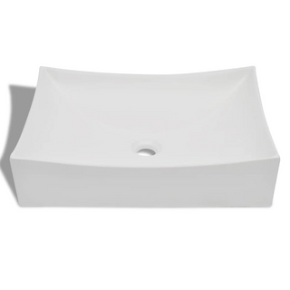 Bathroom Ceramic Porcelain Sink Art Basin White High Gloss - Giant Lobelia