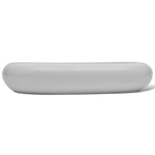 Luxury Ceramic Basin Oval-shaped Sink White 63 x 42 cm - Giant Lobelia