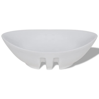 Luxury Ceramic Basin Oval with Overflow 59 x 38,5 cm - Giant Lobelia