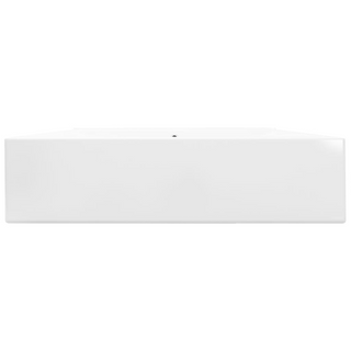 Rectangular Ceramic Basin Sink White with Faucet Hole 60x46 cm - Giant Lobelia