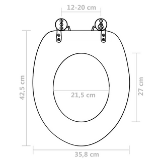 WC Toilet Seat MDF Lid Simple Design Black - Giant Lobelia