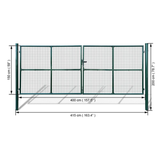 Mesh Garden Gate 415 x 200 cm / 400 x 150 cm - Giant Lobelia