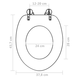 Toilet Seat with MDF Lid New York Design - Giant Lobelia