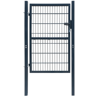 2D Fence Gate (Single) Anthracite Grey 106 x 210 cm - Giant Lobelia