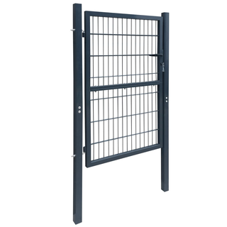 2D Fence Gate (Single) Anthracite Grey 106 x 210 cm - Giant Lobelia