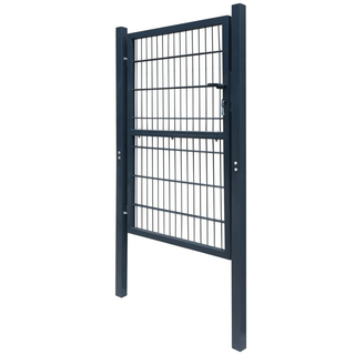 2D Fence Gate (Single) Anthracite Grey 106 x 210 cm - Giant Lobelia