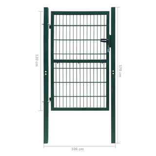 2D Fence Gate (Single) Green 106 x 170 cm - Giant Lobelia